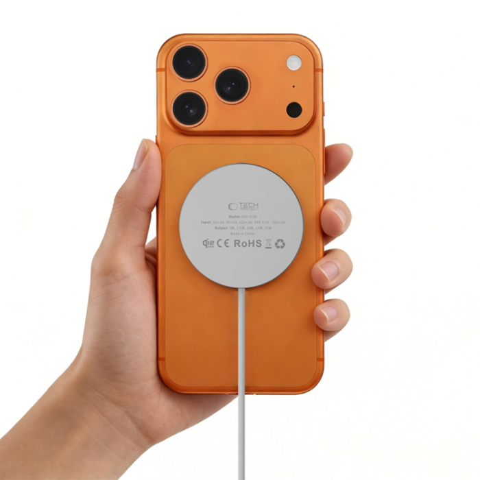 Tech-Protect - Tech-Protect Qi2.2 25W MagSafe Trådlös Laddare A50 - Vit