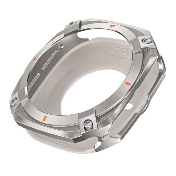 A-One Brand - Samsung Galaxy Watch Ultra (47mm) Skal Cyber Style - Titanium/Orange