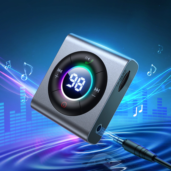Joyroom - Joyroom JR-CB2 Bluetooth AUX-Sändare För Bil, TV - Grå