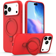 A-One Brand - iPhone 17 Pro Mobiskal MagSafe Kickstand PC + Silikon - Röd