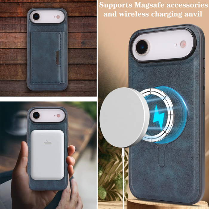 A-One Brand - iPhone Air Mobilskal MagSafe Kickstand Tri-fold Korthållare