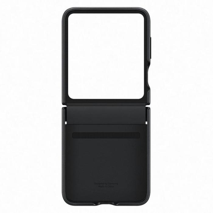 Samsung - Samsung Galaxy Z Flip 5 Mobilskal Ekologisk Läder - Svart