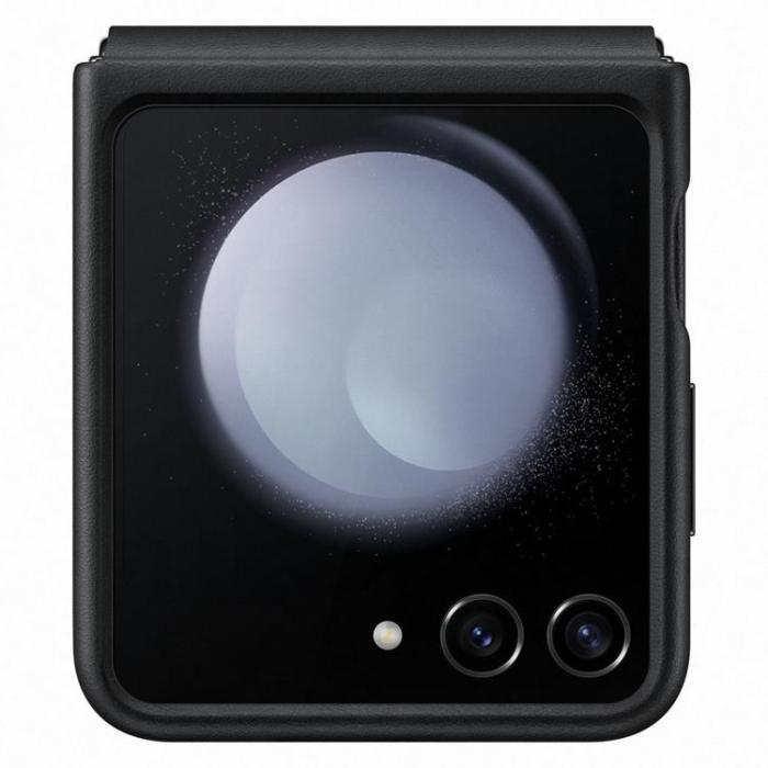 Samsung - Samsung Galaxy Z Flip 5 Mobilskal Ekologisk Läder - Svart
