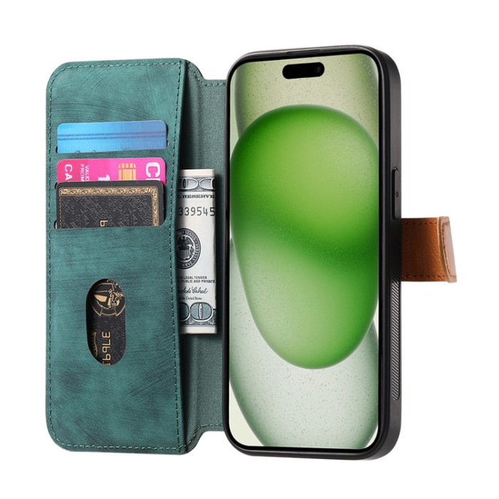 A-One Brand - Plånboksfodral För iPhone 17 Armband Kickstand - Grön