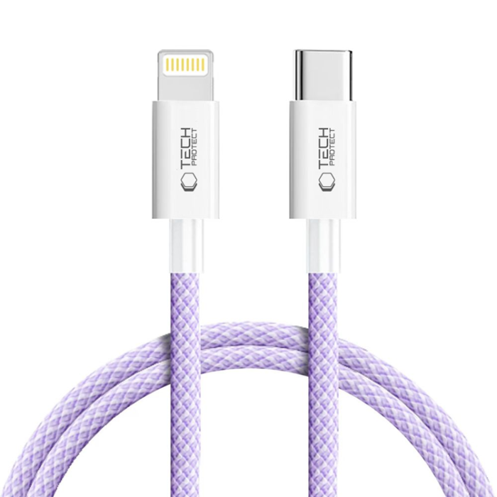 Tech-Protect - Tech-Protect USB-C till Lightning kabel Ultraboost 1m - Mauve