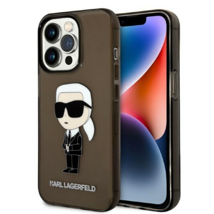 KARL LAGERFELD - Karl Lagerfeld iPhone 14 Pro Max Skal Ikonik - Svart