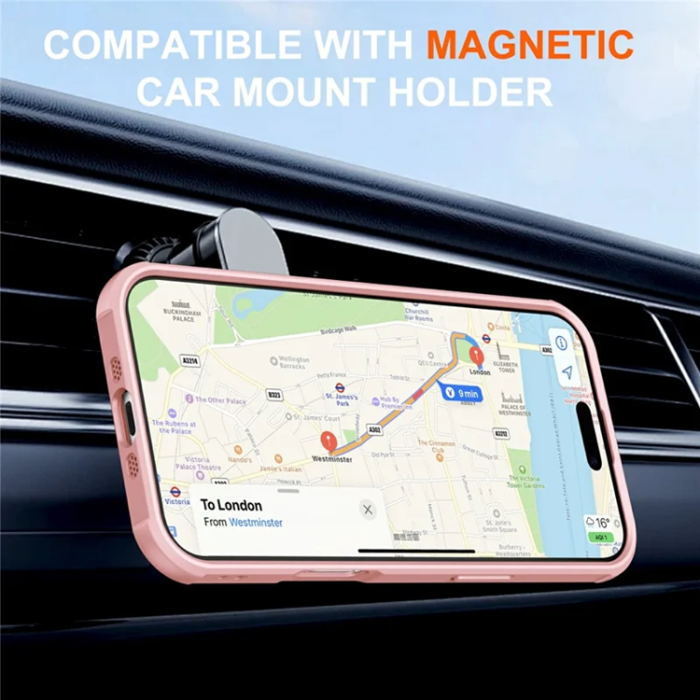 A-One Brand - iPhone Air Mobilskal MagSafe Kickstand TPU + PC - Rosa