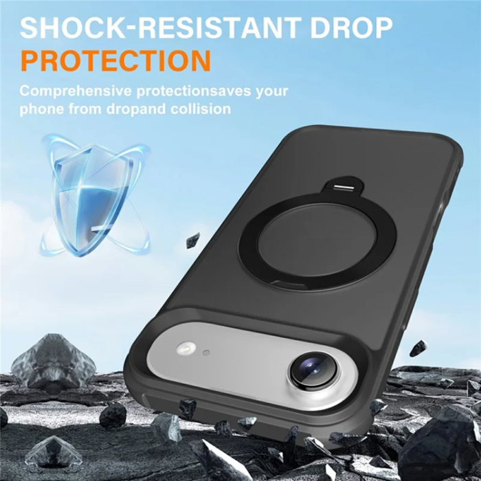 A-One Brand - iPhone Air Mobilskal MagSafe Kickstand TPU + PC - Svart