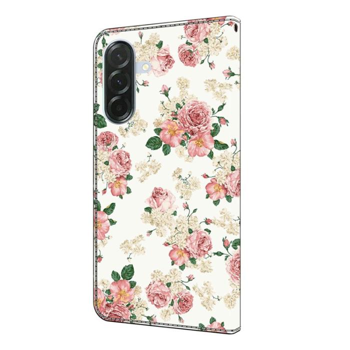 OEM - Samsung Galaxy A57 Plånboksfodral Konstläder Mönstertryck - Peony
