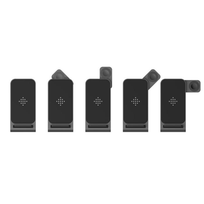 Tech-Protect - 3in1 Trådlös laddare iPhone/Apple Watch/AirPods - Svart