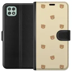 Gustaf - Pl&aring;nboksfodral till Samsung Galaxy A22 5G med Bj&ouml;rnm&ouml;nster