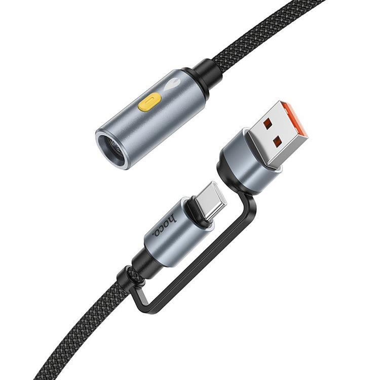 Hoco Cigarettändare Till USB-A/USB-C Kabel Adapter 0.3m UA38B - Svart | 3541 | AlltMobil