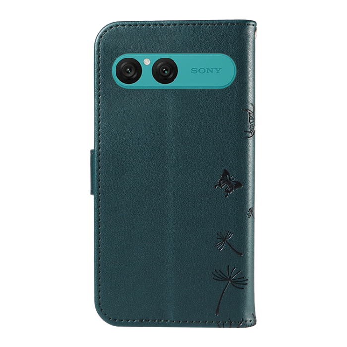 A-One Brand - Sony Xperia 10 VII Plånboksfodral Strap Dandelion Läder - Blå