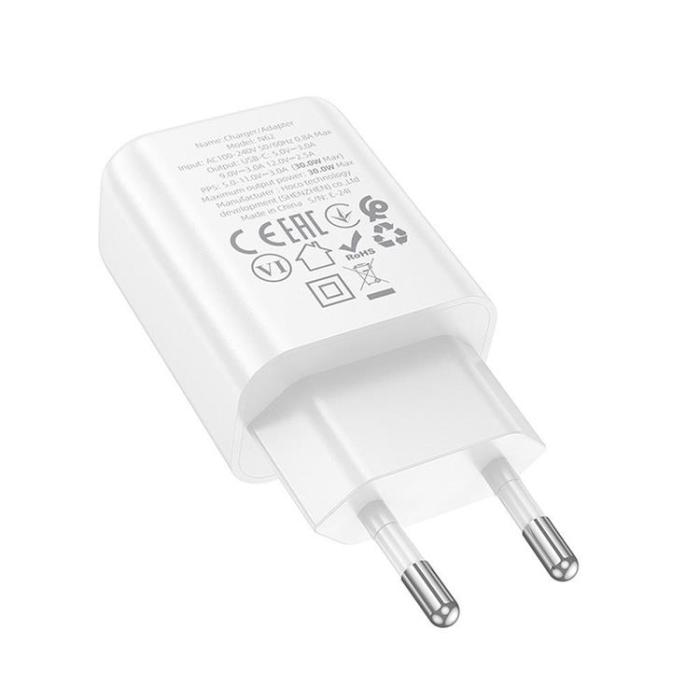 Hoco - HOCO Snabbladdare USB-C 30W N62 PD QC - Vit