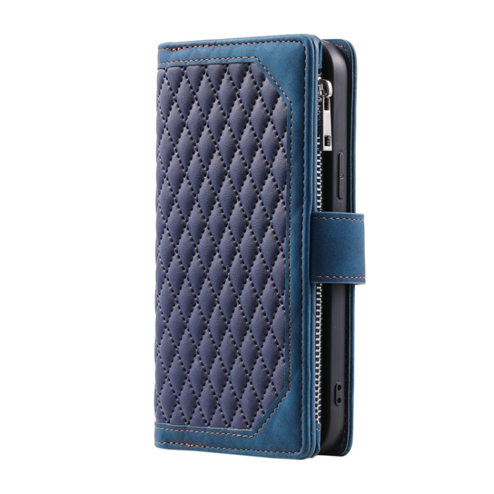 A-One Brand - Galaxy S23 Ultra Plånboksfodral Rhombus - Blå