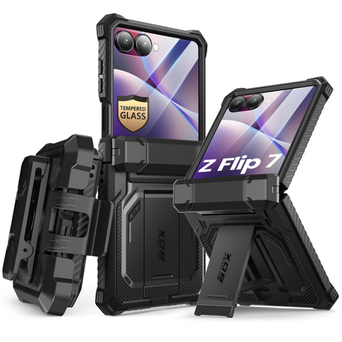 SupCase - SupCase Galaxy Z Flip 7 Mobilskal IBLSN Armor Box - Svart