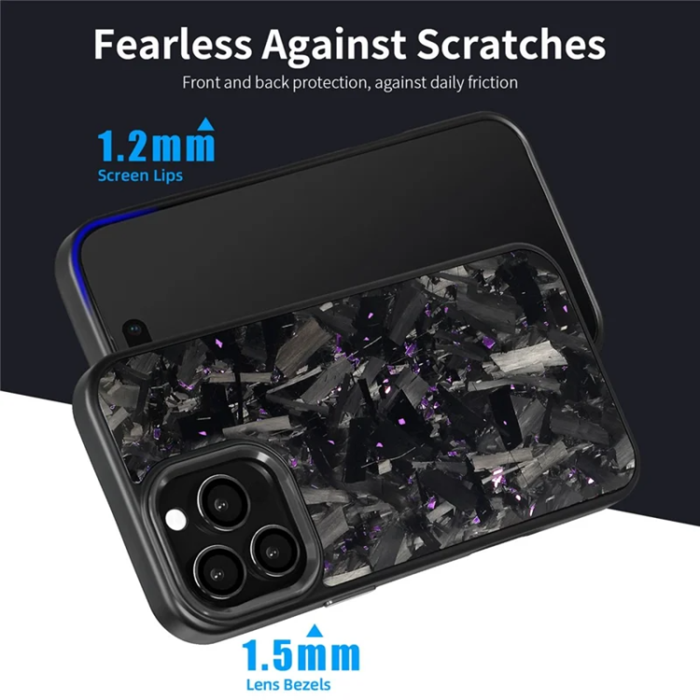 A-One Brand - iPhone 16 Pro Max Mobilskal Aramid Fiber med metallbåge - Lila