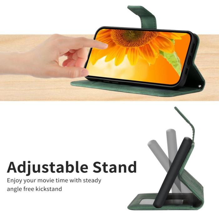 OEM - Samsung Galaxy S26 Plånboksfodral Konstläder Ställ - Grön