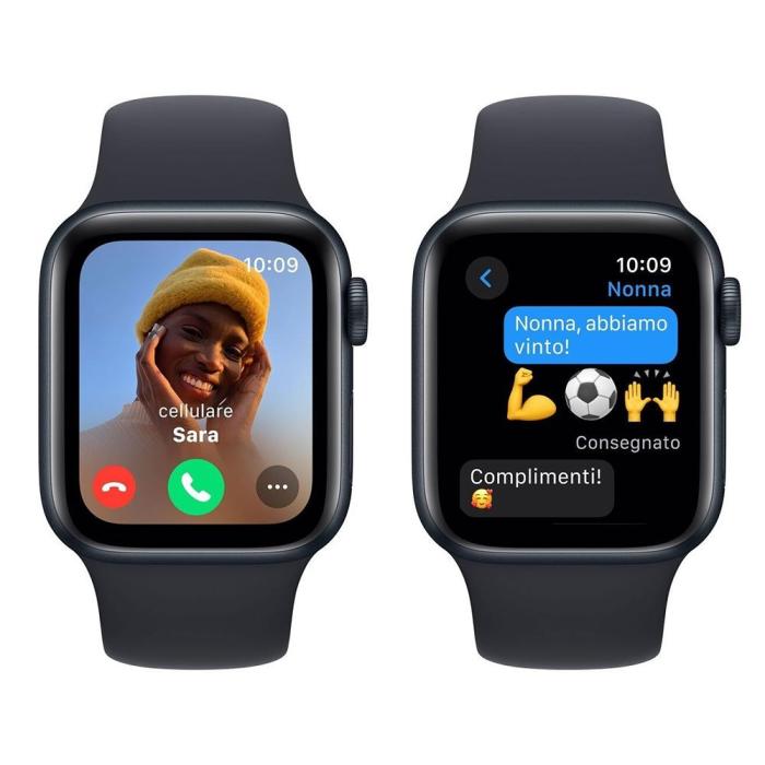 Apple - Apple Watch Se 2023 40mm GPS Midnattsblå Alu Case Sports Band M/L (Midnattsblå)