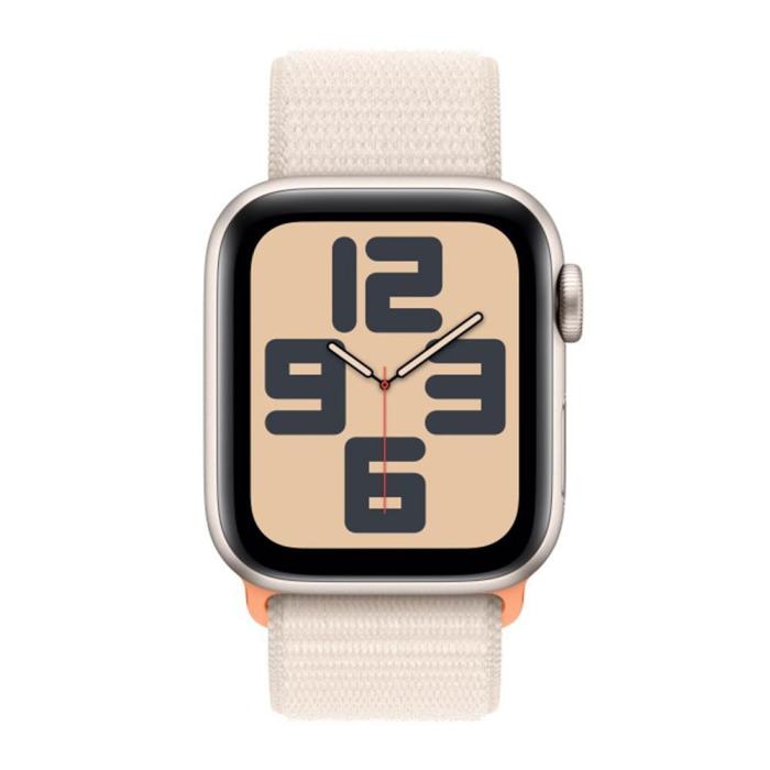 Apple - Apple Watch SE 2nd Gen 2023 40mm 4G Starlight Aluminium Sports Loop - Starlight