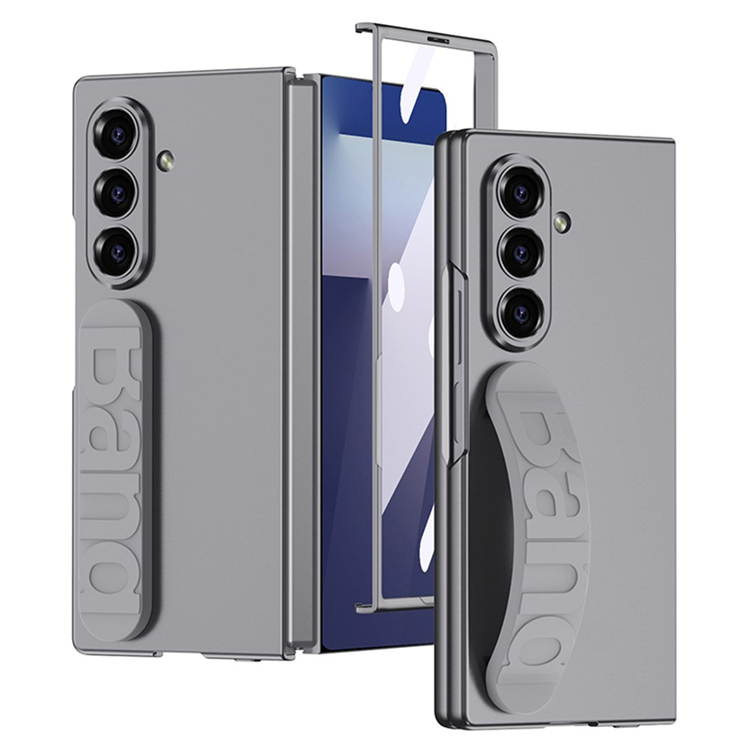 GKK Galaxy Z Fold 7 Mobilskal Med Silikon Handled Rem - Grå | 2353 | AlltMobil