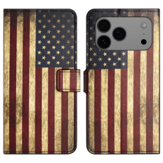 A-One Brand - iPhone 17 Pro Plånboksfodral Pattern Print Läder