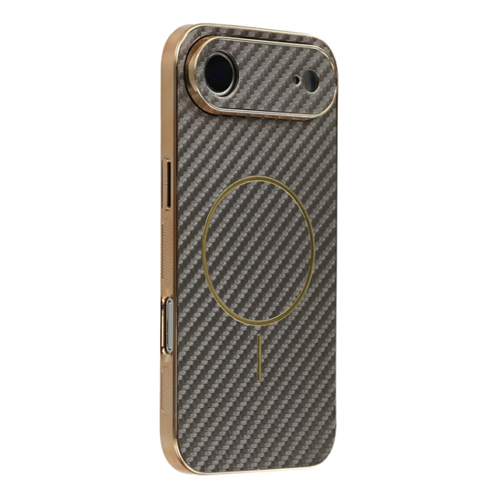A-One Brand - iPhone Air Mobilskal MagSafe Carbon Fiber Electroplated - Kaffe