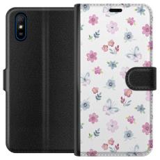 iSecrets - Plånboksfodral till Xiaomi Redmi 9A med Blommor och fjärillar
