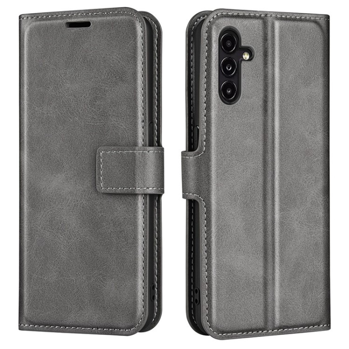 A-One Brand - Galaxy A14 5G/4G Plånboksfodral Calf Flip Folio - Grå