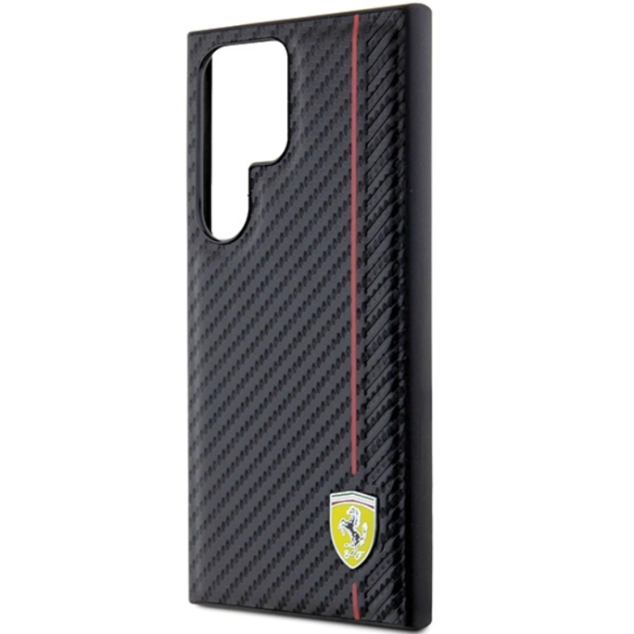 Ferrari - Ferrari Galaxy S24 Ultra Mobilskal Carbon Printed Line - Svart