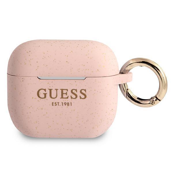 Guess Silicone Glitter Skal AirPods 3 - Rosa | 2353 | AlltMobil