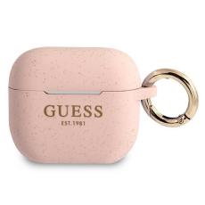 UTGATT1 - Guess Silicone Glitter Skal AirPods 3 - Rosa