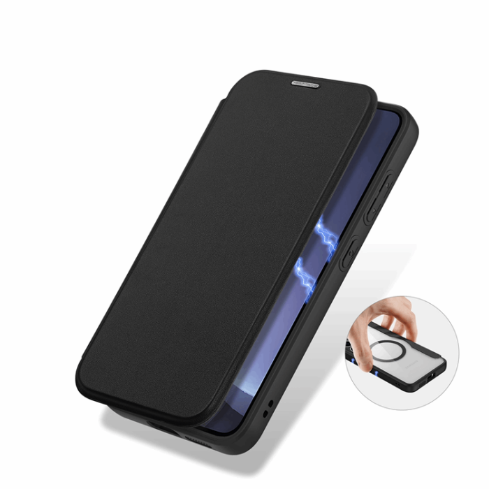 Dux Ducis - Dux Ducis Galaxy S25 Plånboksfodral MagSafe Skin X Pro - Svart