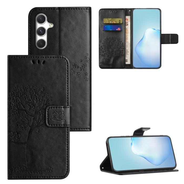 OEM - Plånboksfodral för Samsung Galaxy S26 Konstläder med rem - Svart