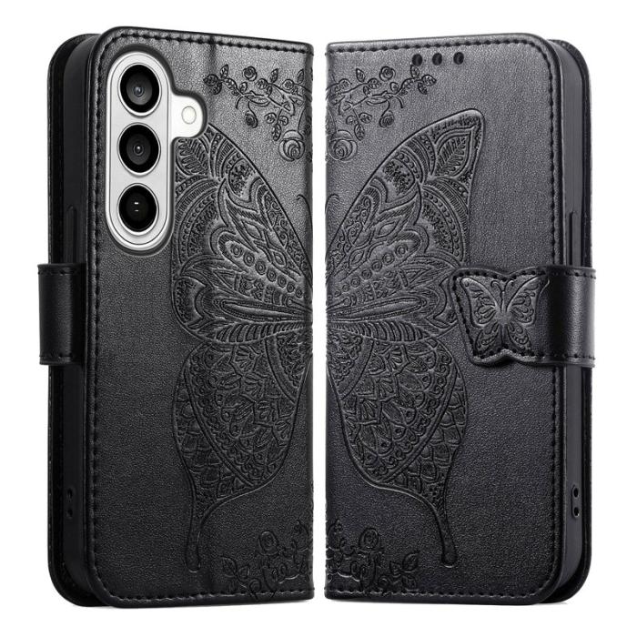 OEM - Plånboksfodral för Samsung Galaxy S26 Konstläder med rem - Svart