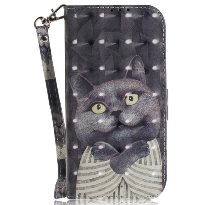 OEM - Plånboksfodral för Samsung Galaxy S26 Konstläder Mönster - Svart