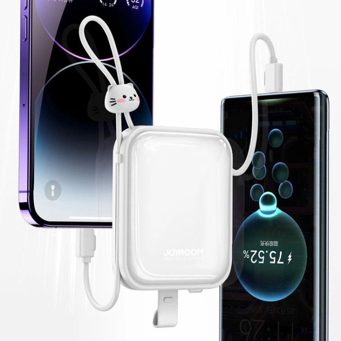 Joyroom - Joyroom Powerbank 10000mAh 22.5W Cutie Series Stativ - Vit