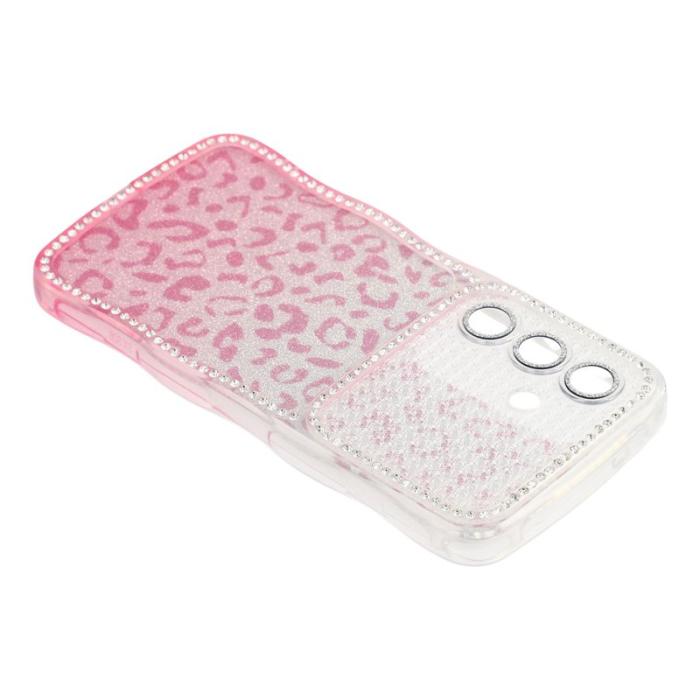 OEM - Mobilskal för Samsung Galaxy S26 TPU med rhinestones - Gradient Rosa