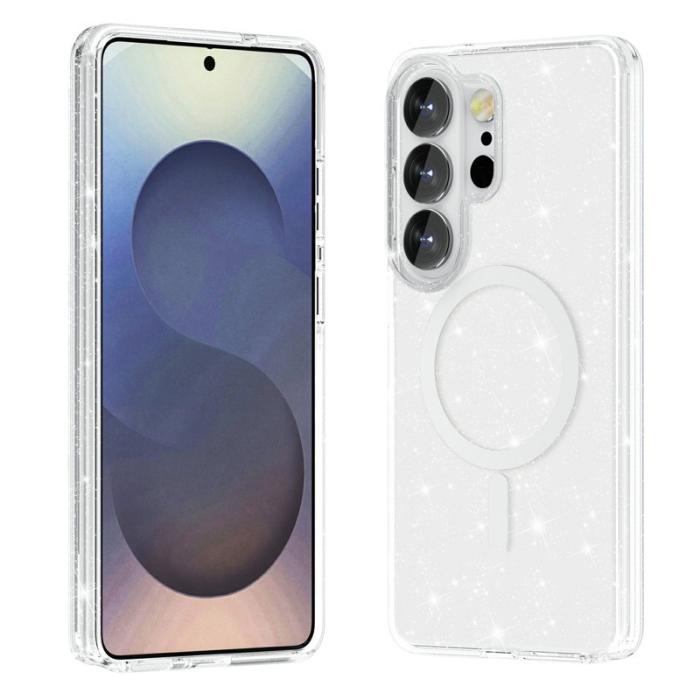OEM - Mobilskal för Samsung Galaxy S26 Ultra Magnetiskt PC + TPU - Transparent Vit