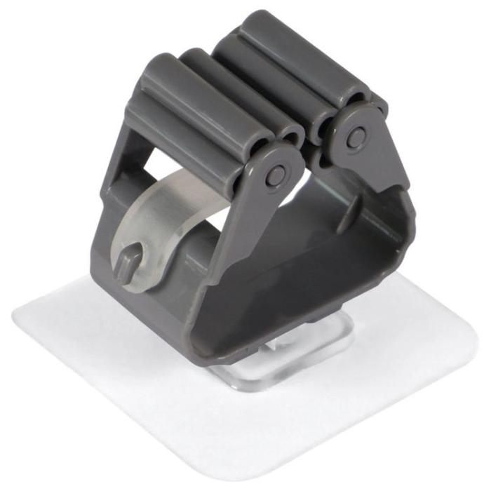 OEM - Väggmonterad Kvastmopphållare Självhäftande - Grå