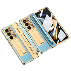 A-One Brand - Galaxy Z Fold 7 Mobilskal Kickstand med Stylus - Guld / Blå