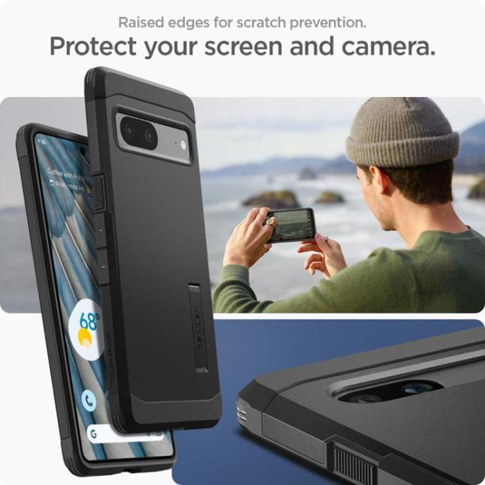 UTGATT - Spigen Google Pixel 7A Mobilskal Tough Armor - Svart