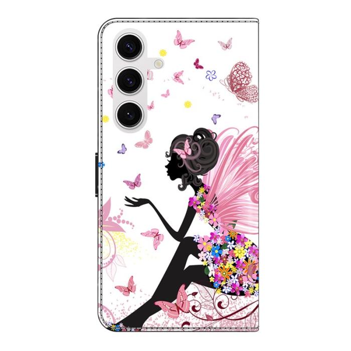 OEM - Samsung Galaxy S26 Plånboksfodral Fällbart Ställ Konstläder Mönster - Fjäril