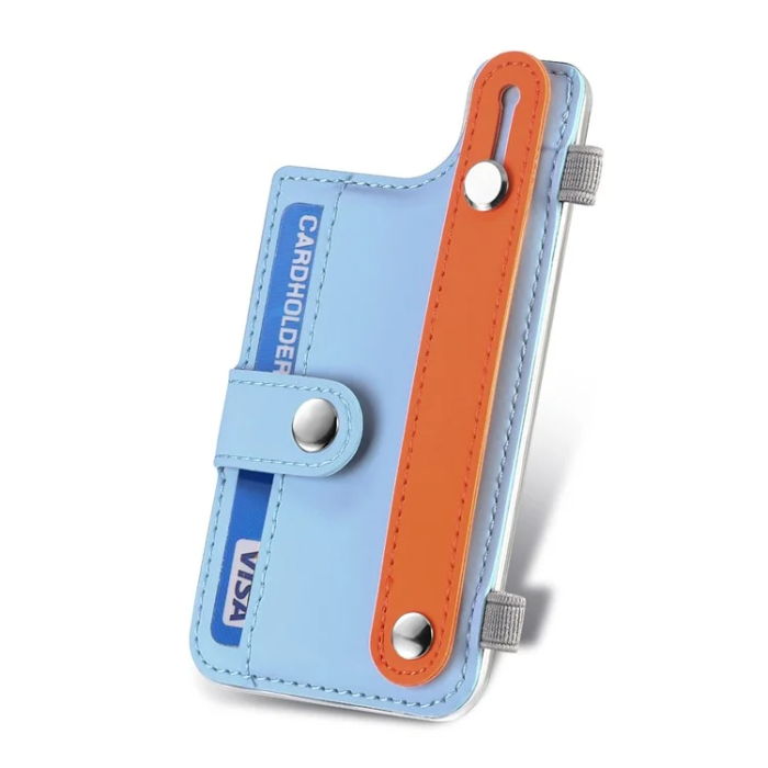A-One Brand - Korthållare Kickstand PU-läder - Babyblå