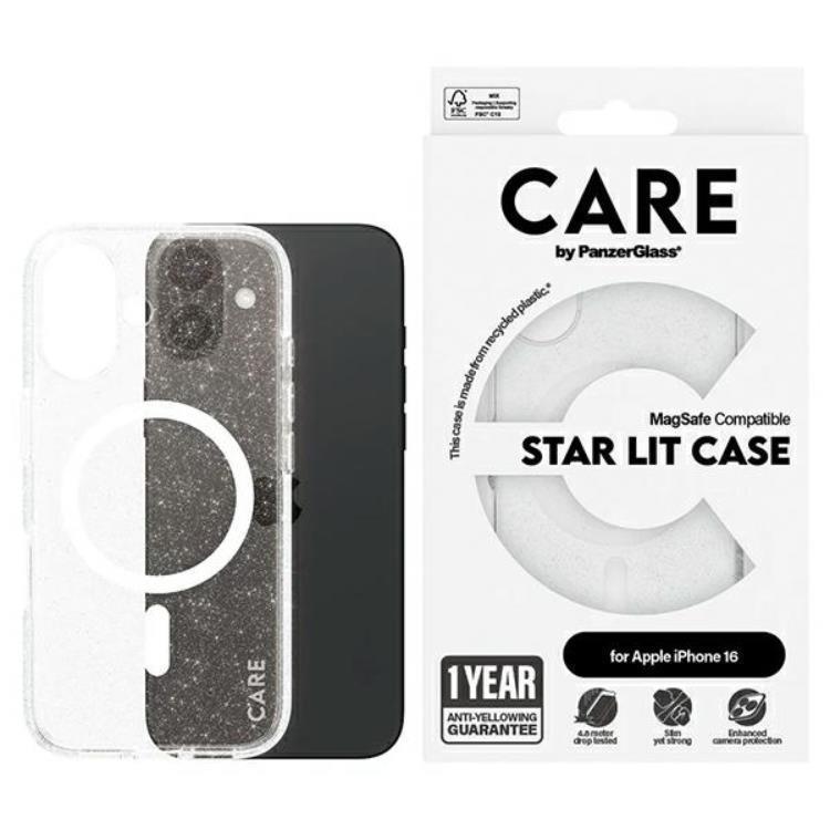 CARE By PanzerGlass iPhone 16 Mobilskal MagSafe Star Lit | 2353 | AlltMobil