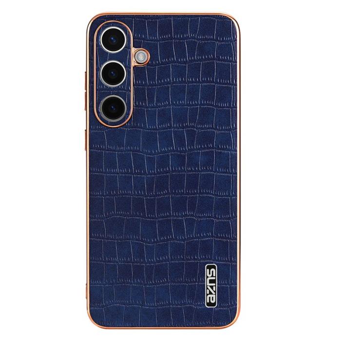 AZNS - AZNS Samsung Galaxy S25 Fodral Electroplating KonstLäder - Blå