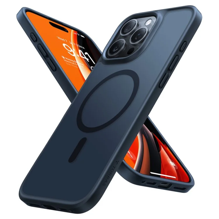 Torras - Torras iPhone 16 Pro Mobilskal Magsafe Skin-Touch Matte - Svart