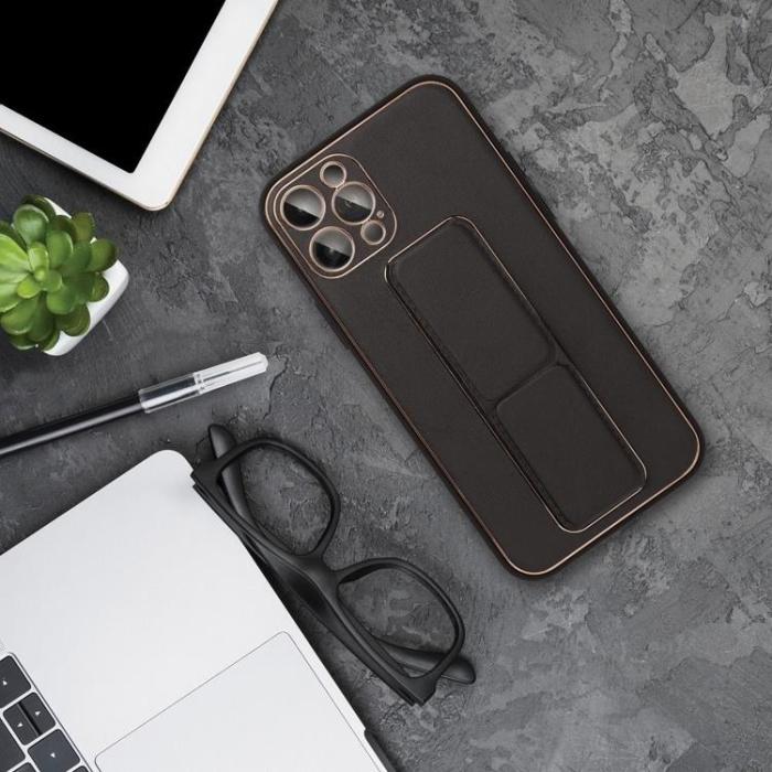 UTGATT1 - Forcell Galaxy S21 FE Skal Kickstand Läder - Svart