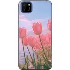 Gustaf - Mobilskal till Huawei Y5p med Rosa Tulpaner
