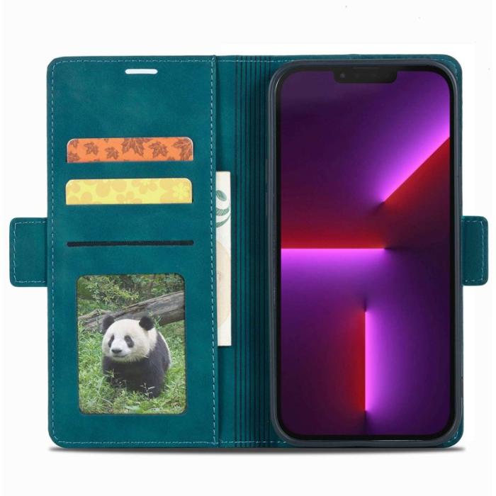 FORWENW - FORWENW F3-Series iPhone 14 Plus Plånboksfodral Konstläder - Cyan